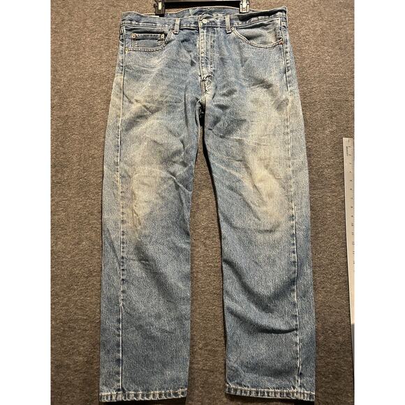 Levi’s‎ 505 Medium Blue Regular Men's Red Tab Straight Jeans Size 40x32 - Picture 1 of 8